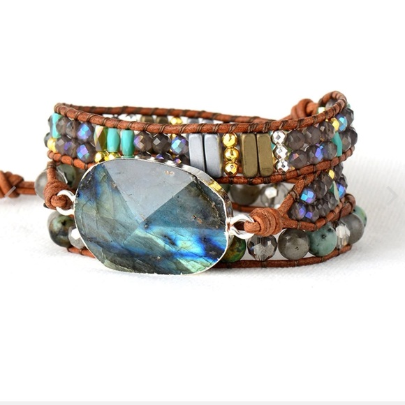POSITIVE VIBES LABRADORITE BRACELET - Picture 3 of 3